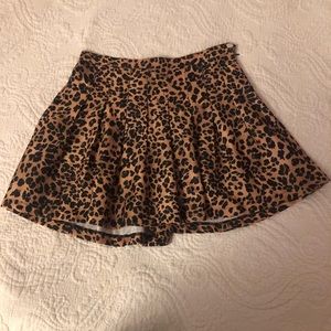 Pleated Leopard Skirt (Dolls Kill)